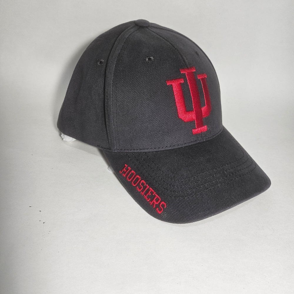 Indiana University Hoosiers Hat Men Charcoal Gray IU Embroidered Baseball Cap